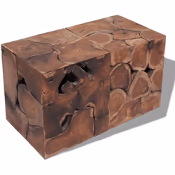 Cet ensemble de 2 tabourets uniques, en teck massif, exsude un charme rustique et est un véritable attrait. Le tabouret peut  ...