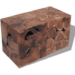 Vidaxl - Tabourets/Table basse teck massif