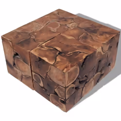 Cet ensemble de 4 tabourets uniques, en teck massif, exsude un charme rustique et est un véritable attrait. Le tabouret peut  ...