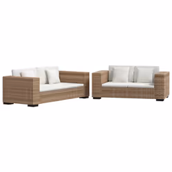 VidaXL 274359, Crème, Naturel, 3 siège(s), 2000 mm, 800 mm, 610 mm, 158 cm