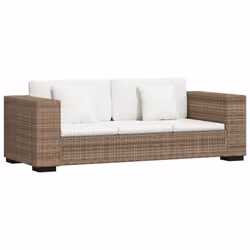 VidaXL 274359 canapé 3 siège(s) Crème, Naturel - Vue supplémentaire 5