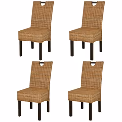 Cet ensemble de chaises de salle à manger en rotin Kubu sera un excellent ajout au décor de votre salle à manger ou salon. Le ...