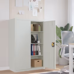 Cette armoire de bureau, au design simple et élégant, sera idéale pour ranger les fichiers et autres fournitures de bureau, m ...