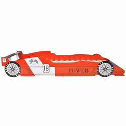 VidaXL 244464 Lit pour enfant Rouge Panneaux MDF, Bois