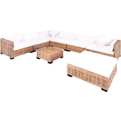 Vidaxl - Jeu de canapés 27 pcs Rotin naturel