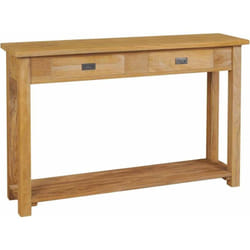 Table console teck massif 120x30x80 cm