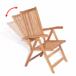 VidaXL 43029 chaise d'extérieur Terrace Teck - Vue supplémentaire 5