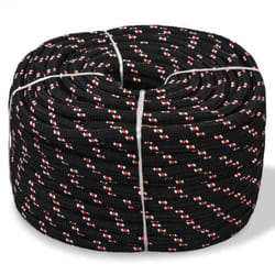 vidaXL Corde de bateau Polypropylène 10 mm 50 m Noir - TU