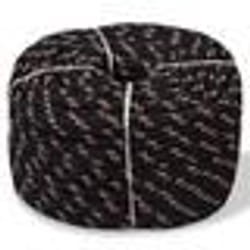 vidaXL Corde de bateau Polypropylène 12 mm 50 m Noir - TU