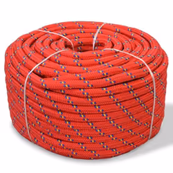 vidaXL Corde de bateau Polypropylène 6 mm 100 m Rouge - TU