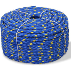 vidaXL Corde de bateau Polypropylène 10 mm 50 m Bleu - TU