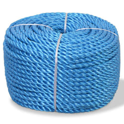 vidaXL Corde torsadée Polypropylène 12 mm 100 m Bleu - TU