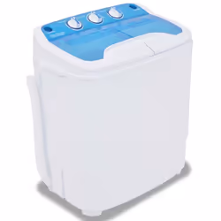 Mini machine à laver - vidaXL - 2 cuves - 36 kg - 240 W - Bleu et blanc