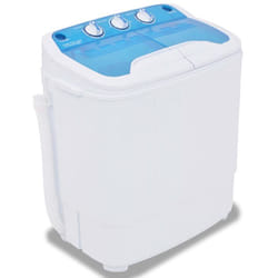 Mini machine à laver - vidaXL - 2 cuves - 36 kg - 240 W - Bleu et blanc