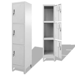 vidaXL Armoire à casier avec 3 compartiments 38x45x180 cm