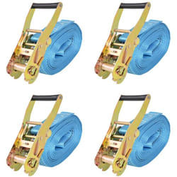 Vidaxl - Ensemble de 4 sangles d'ancrage Cricchetto 4 t 8MX50 mm de haute qualité bleu
