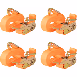 vidaXL Sangle d’arrimage à cliquet 4 pcs 0,4 tonne 6 m x 25 mm Orange - TU