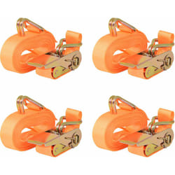 vidaXL Sangle d’arrimage à cliquet 4 pcs 0,4 tonne 6 m x 25 mm Orange - TU
