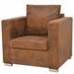 vidaXL Fauteuil marron similicuir daim - TU