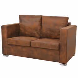 VidaXL 244702, Marron, 2 siège(s), Polyester, 1370 mm, 730 mm, 820 mm
