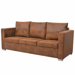 VidaXL 244703, Marron, 3 siège(s), Polyester, 1910 mm, 730 mm, 820 mm