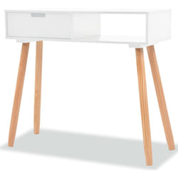 Vidaxl - Table console Bois de pin massif 80 x 30 x 72 cm Blanc