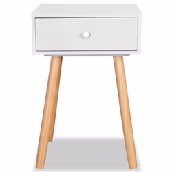 VidaXL 244740 Table de nuit et table de chevet Marron, Blanc - Vue supplémentaire 4