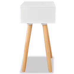 VidaXL 244740 Table de nuit et table de chevet Marron, Blanc - Vue supplémentaire 6
