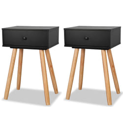VidaXL 244741 Table de nuit et table de chevet Noir, Marron