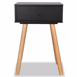 VidaXL 244741 Table de nuit et table de chevet Noir, Marron - Vue supplémentaire 4