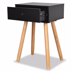 VidaXL 244741 Table de nuit et table de chevet Noir, Marron - Vue supplémentaire 5