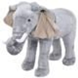 vidaXL Jouet en peluche Éléphant Gris XXL