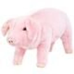 vidaXL Jouet en peluche Cochon rose XXL