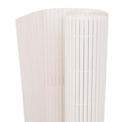 vidaXL Clôture de jardin Double face 90 x 500 cm Blanc - TU
