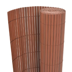 vidaXL Clôture de jardin double face marron 1,5x3 m PVC