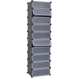 Vidaxl - Armoire à chaussures avec 10 compartiments Noir