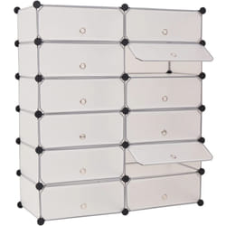 Vidaxl - Armoire à chaussures avec 12 compartiments Blanc