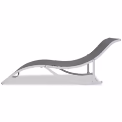 VidaXL 43654 chaise d'extérieur Linge Polyester, Polyvinyl chloride (PVC) Noir, Gris