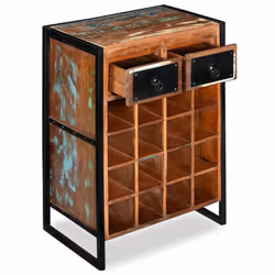 VidaXL 244831 porte-bouteilles Acier, Bois