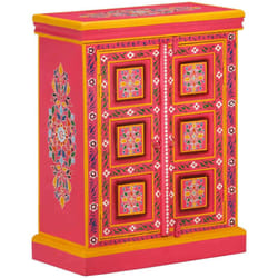 Vidaxl - Buffet Bois massif de manguier Peinture rose à la main