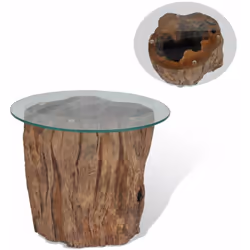 Cette table basse comporte une base de teck solide et sera un supplément distinctif au décor de votre maison. Le dessus de ta ...