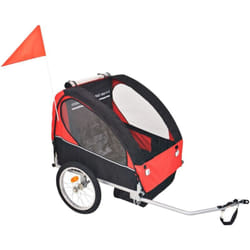 Vidaxl - Remorque de vélo rouge et noir 30 kg