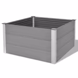 vidaXL Lit surélevé de jardin WPC 100x100x54 cm Gris - TU