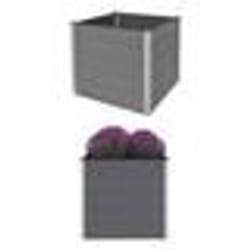 vidaXL Lit surélevé de jardin WPC 100x100x91 cm Gris - TU