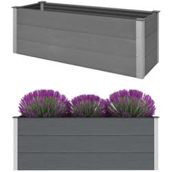vidaXL Lit surélevé de jardin WPC 150x50x54 cm Gris - TU