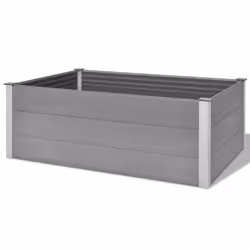 vidaXL Lit surélevé de jardin WPC 150x100x54 cm Gris - TU