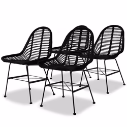 VidaXL 244572, Fer, Rotin, 490 mm, 560 mm, 840 mm, 49 cm, 42 cm
