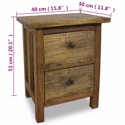 VidaXL 244487 Table de nuit et table de chevet - Vue supplémentaire 8