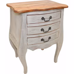 Cette table de chevet en bois de style antique au design élégant ajoutera une touche sophistiquée à votre chambre à coucher.  ...