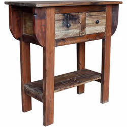 Cette table console en bois sera un choix parfait si vous cherchez à ajouter une touche de charme rustique à votre décor. Ell ...